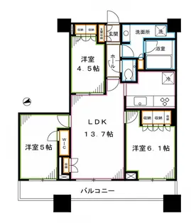 アトラスタワー西新宿【10階】の間取り