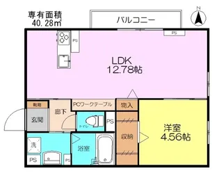 アジール国立【2階】の間取り