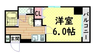 セレッソコート西心斎橋第III【4階】の間取り