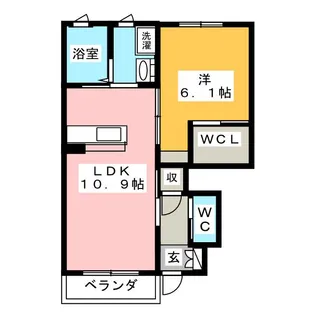 メープルハイム【1階】の間取り