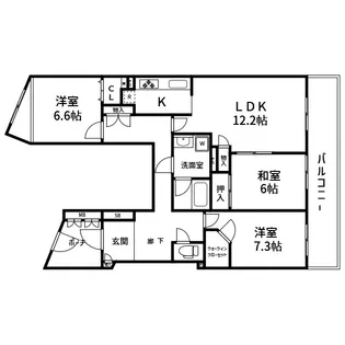 アルファスシティ大島【14階】の間取り