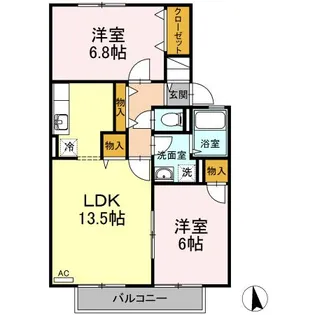 ピュアメゾン A棟【1階】の間取り