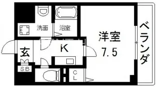 プラディオ徳庵セレニテ【8階】の間取り