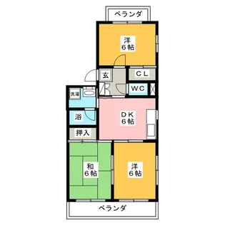グリーンハイツスワ【3階】の間取り