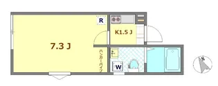 エスフラット国立【3階】の間取り