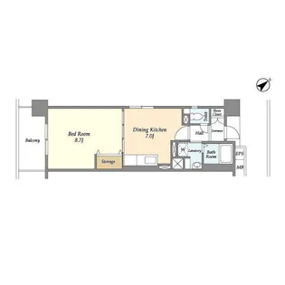 コーポレート稲毛海岸【4階】の間取り