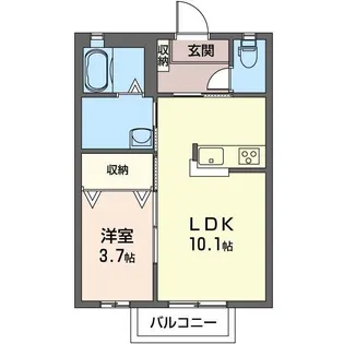 マストライフ高崎上大類A【2階】の間取り