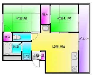 フジイハイツA棟【1階】の間取り