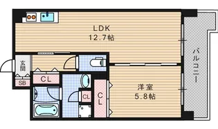 グランディールNAMBA【2階】の間取り