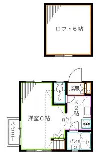 アムール阿佐ヶ谷弐番舘【2階】の間取り