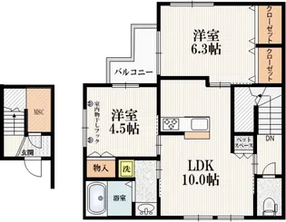 chienta【3階】の間取り