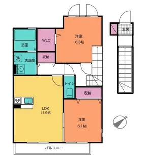 プランドールビアン【2階】の間取り
