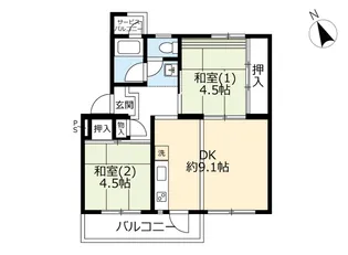 UR白鷺【5階】の間取り