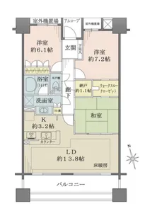 リーデンススクエア大垣駅前通【9階】の間取り