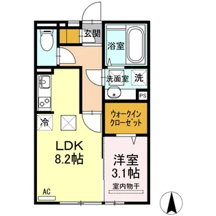 コンフィデンスK.S近見【2階】の間取り