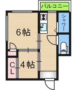 エクセル新開コーポ【3階】の間取り