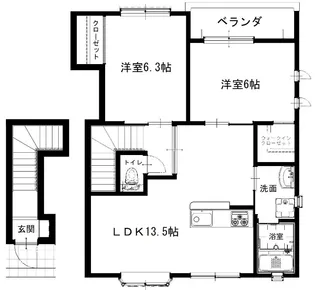 ヴィラコート和田2号地【2階】の間取り