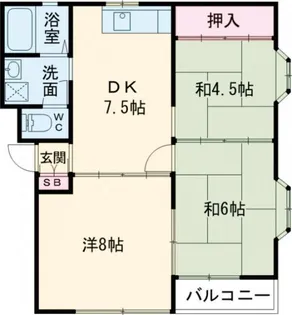フレグランス高瀬A【2階】の間取り
