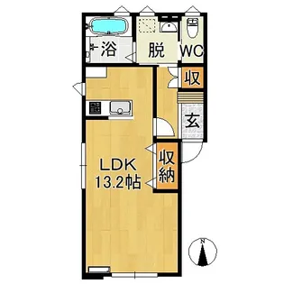 サンシャイン西大野【1階】の間取り