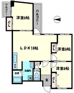 メゾンエトワール【7階】の間取り