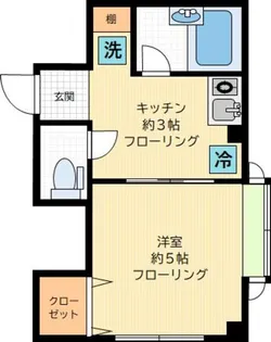 尾山台フラット【1階】の間取り