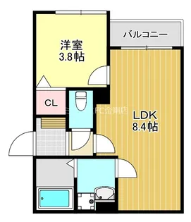 AND TERRACE 北野田【3階】の間取り