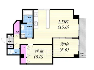 竹園マンション【3階】の間取り