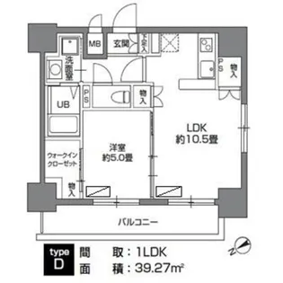 カスタリア三ノ輪【12階】の間取り