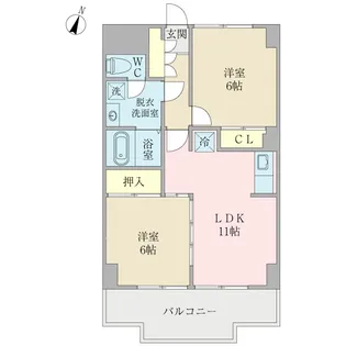 プレザント小善【5階】の間取り