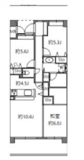 アソシエール溝の口【8階】の間取り