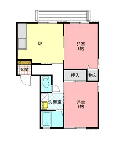サニーハイツC【1階】の間取り