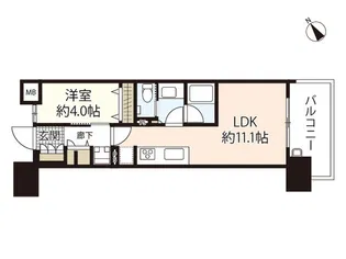 ザ・広島フロント【4階】の間取り