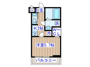 ビューノ広瀬通【4階】の間取り