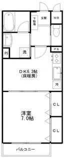 ヒルズ代沢4丁目【3階】の間取り