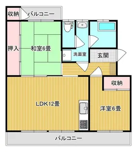 サンライズシャトー塩山【2階】の間取り