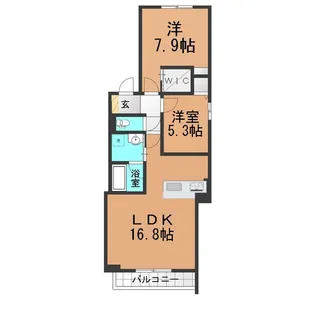 シャーメゾン妻科の杜【3階】の間取り