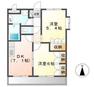 パークサイド祝吉1番館【2階】の間取り