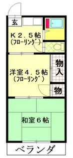 第二栄荘【2階】の間取り