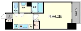 グランエクラ今宮戎【9階】の間取り