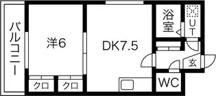 メニーズコート麻生中央【5階】の間取り