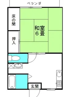 パークハイツB棟【1階】の間取り