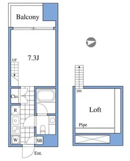 RIZ高輪【7階】の間取り