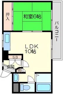 マンションシャルム【5階】の間取り