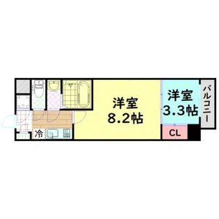 エグゼ難波東【6階】の間取り