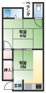 ミズイロハイツ【2階】の間取り