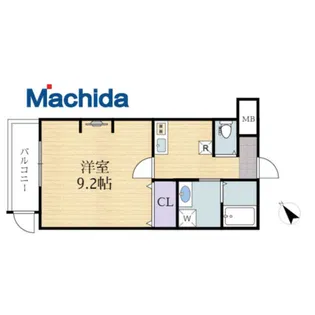 九間町ジーイー・トワ【3階】の間取り