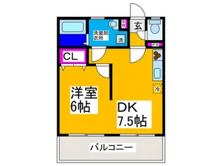 グリ-ンハイツ【1階】の間取り