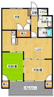 山梨県甲府市大里町【マンション】の間取り
