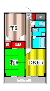 サンロードワラビ【3階】の間取り