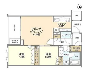 ザ・パークハウス広尾羽澤【4階】の間取り